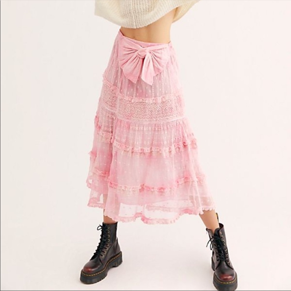 NWT Loveshackfancy Coleman skirt